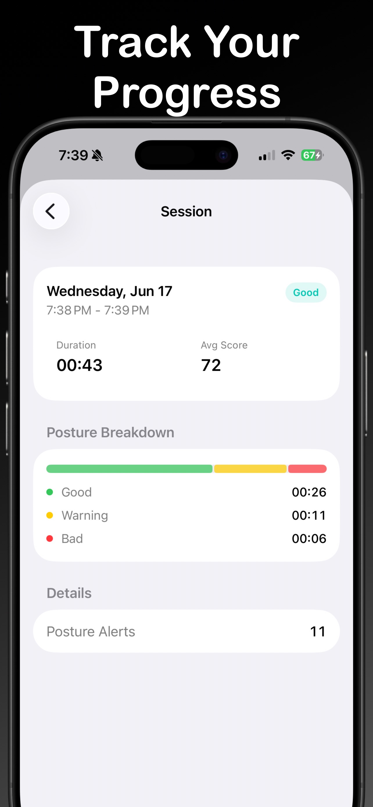 Posture-Dock session progress summary